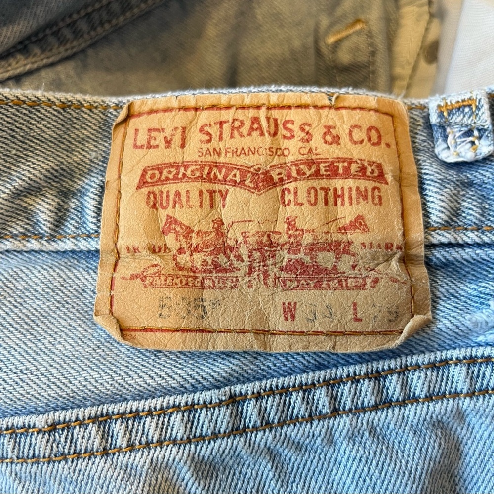 Levis 505 straight leg Vintage Y2K jeans 34 x 29 Light blue wash Mens Denim - Picture 7 of 8